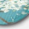 Designart - Blue Cherry Blossoms II - Farmhouse Metal Circle Wall Art